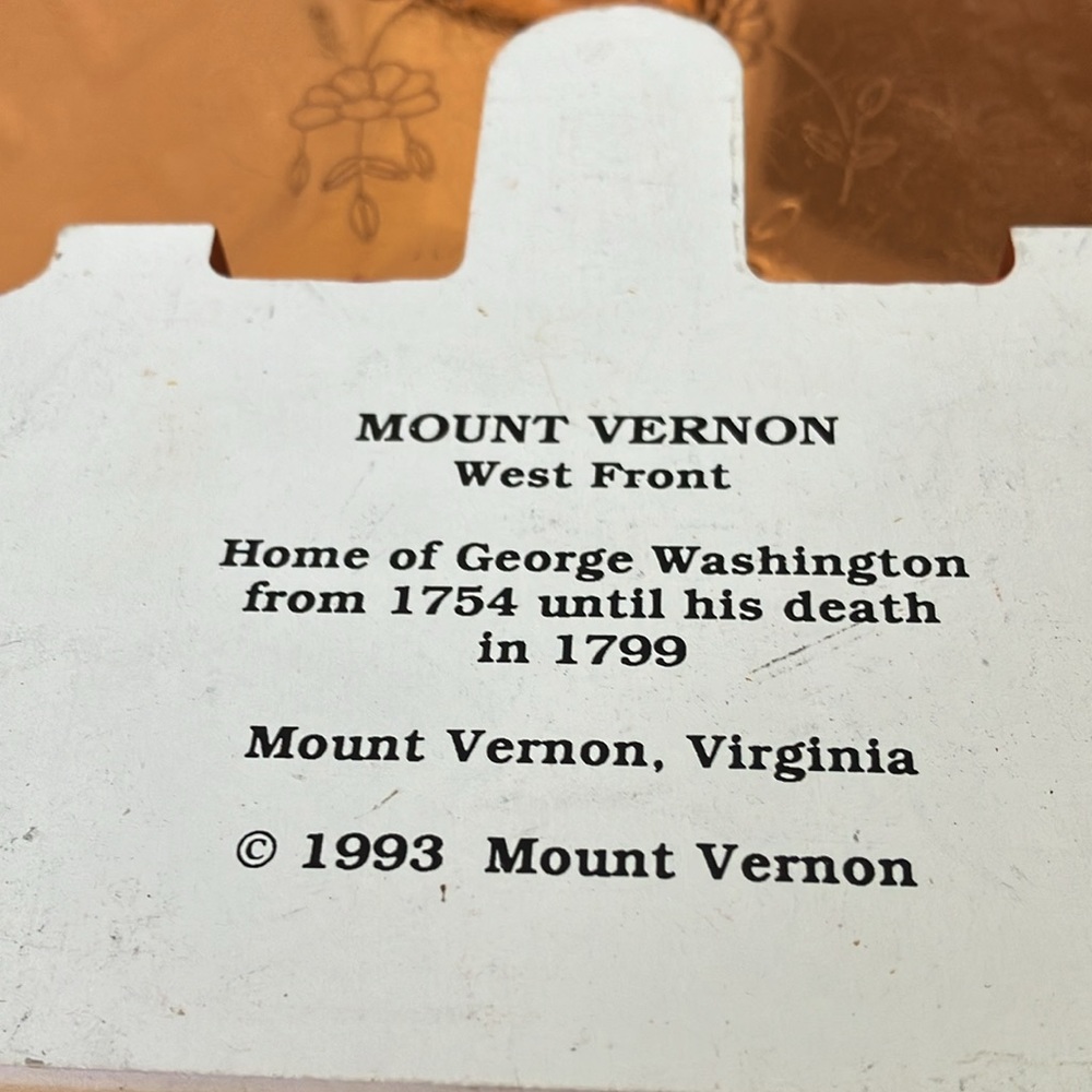 RARE Vintage THE CATS MEOW MOUNT VERNON WEST FRONT FALINE JONES WOOD SHELFART - Picture 8 of 12
